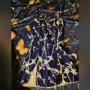 Bonwit Teller Vintage Blue & White Floral & Branch Pattern Playsuit, Size 10